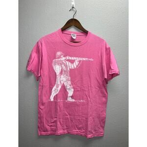 One Nation Shirt Pink Walking Together Soldier Native American Tee 2000s Medium